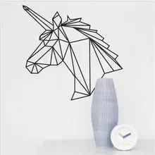 Стиль геометрические единороги гостиной диван фон креативные резные настенные наклейки декоративная роспись настраиваемая