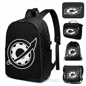 

Funny Graphic print Steins;Gate- Pin USB Charge Backpack men School bags Women bag Travel laptop bag