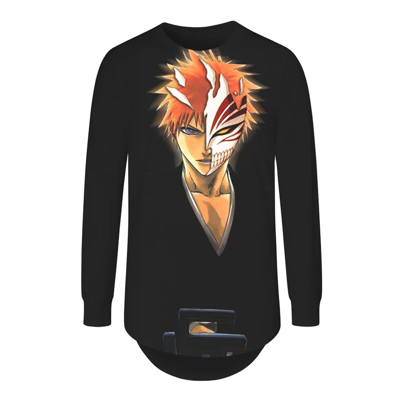 Мужские 3D футболки с модным дизайном японским аниме персонажем Kurosaki Ichigo мужские
