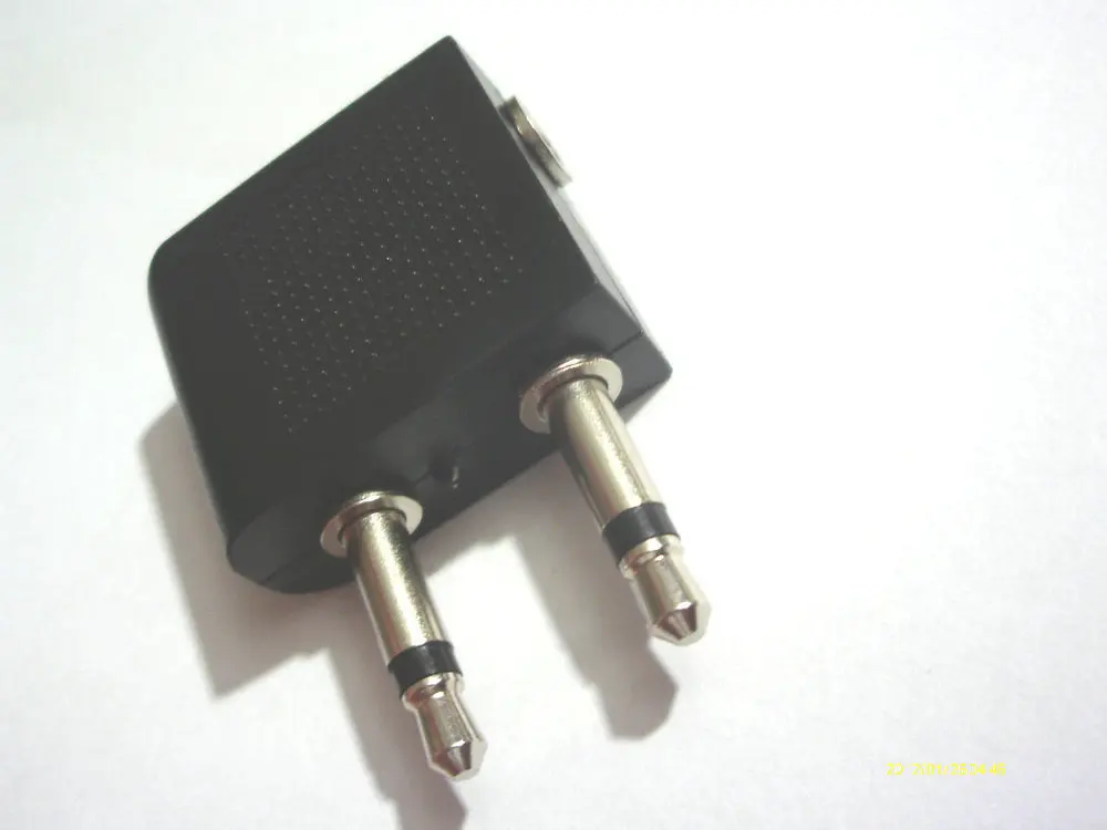 1000pcs Airplane headphone 3 5mm Stereo Headphone Earphone Socket Adapter connector NEW