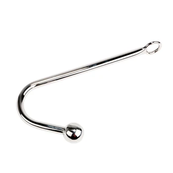 IKOKY Metal Anal Hook With Ball Prostate Massager Butt Plug Anus Dilator Stainless Steel Sex Toys For Men Women Gay 4