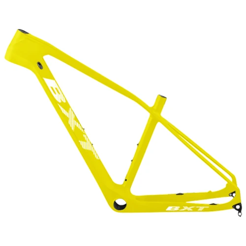 BXT Carbon Fiber Mountain Bike Frame 27.5er Chinese Carbon mtb Bicycle Frame T800 Carbon Frame BSA/PF30 MTB Bicycle Frame - Цвет: BXT full yellow