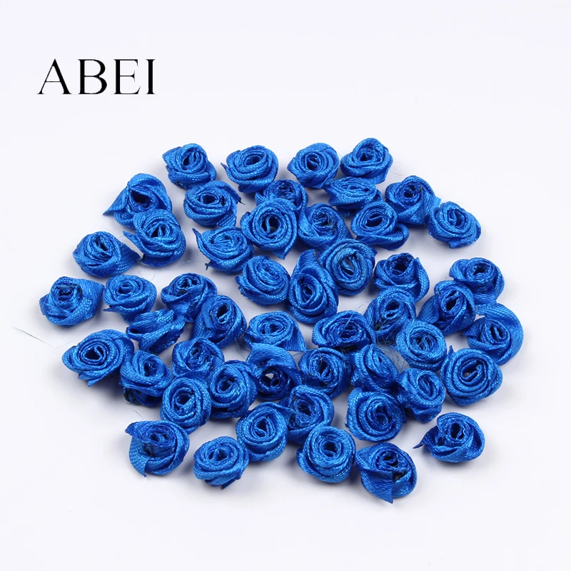 

100pcs 15mm mini Royal Blue Rose Flower Head For Scapbook Cards Home Decoration Sewing Garments Accessories Wholesale