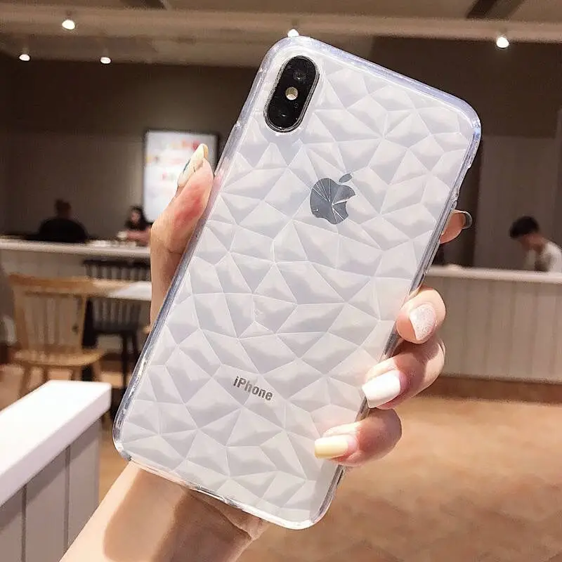 Роскошный мягкий чехол PEIPEN Diamond для iPhone 8 7 Plus 6 6s прозрачный защитный из ТПУ XR Xs Max