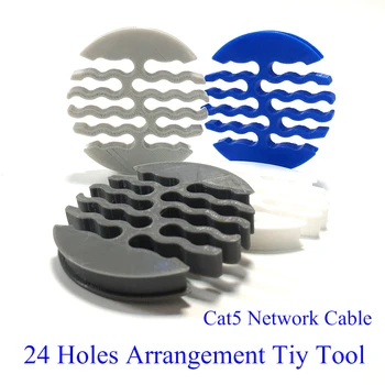 

24Way Network Module Network Cable Comb Tools Wire Arrangement Tidy Tools for Computer Room Studio Manage Cat6 Cables Tools