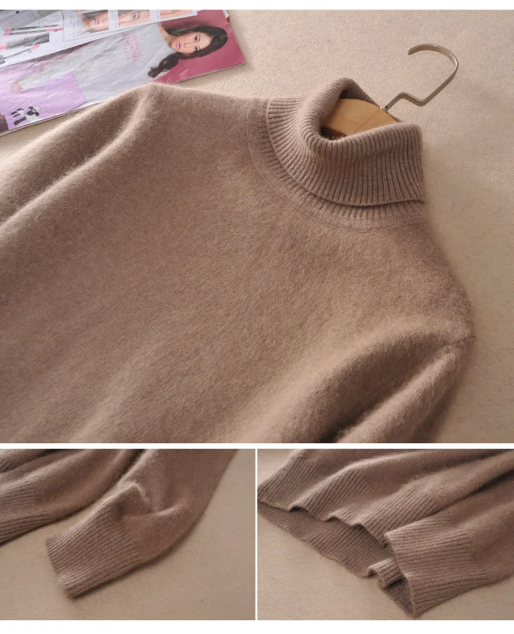 Women's loose Pullover plus velvet autumn and winter new plus thick knitted bottom sweater
