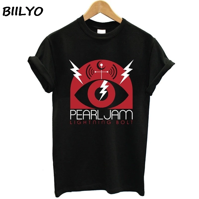 

Twenty-nine COME Women Pearl Come and Jam Lightning Bolt T Shirt Black Tshirt High Quality T-shirt