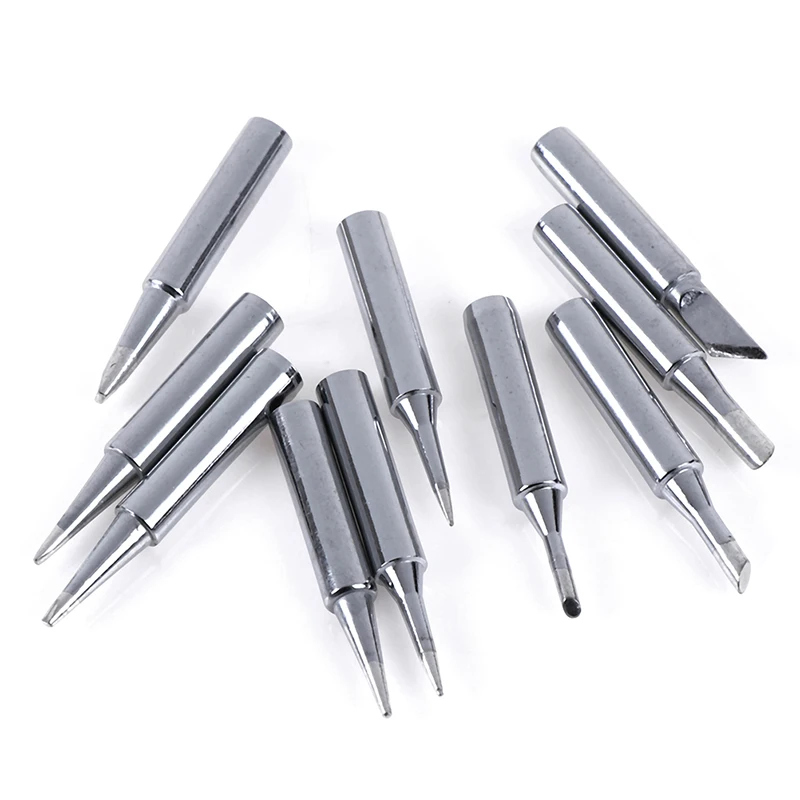 10Pcs/Lot Constant-temperature Common Solder Soldering Iron Tip For 900m 963 Station 10 Different Sizes