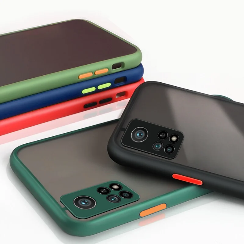Противоударный армированный матовый чехол для Xiaomi Mi10T Pro мягкий жесткий из