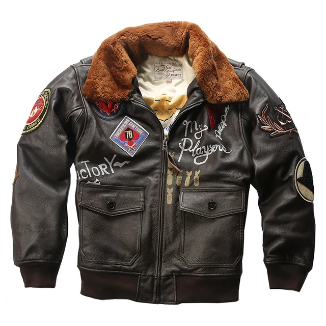 Pilot Top Gun Tom Cruise Men A2 Fighter Bomber Real Leather Jacket