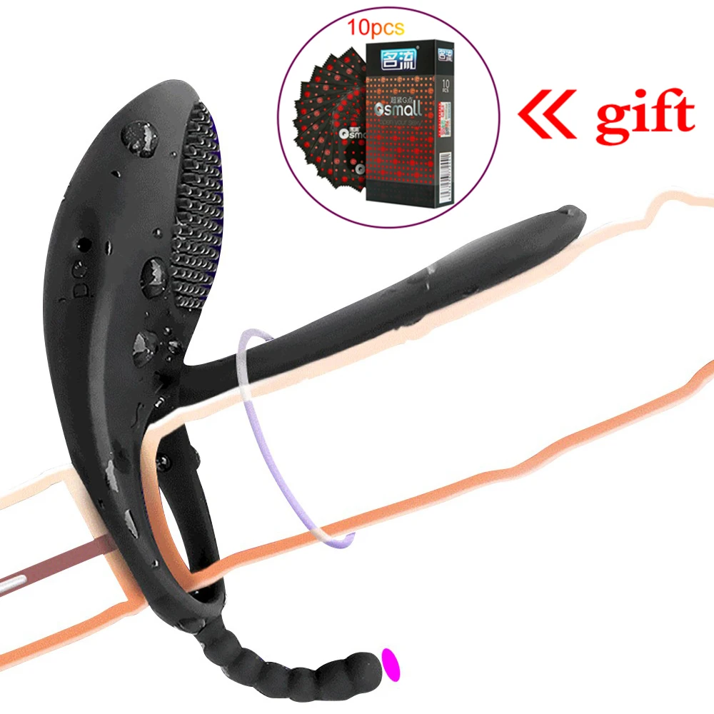 Acheter Masturbateur mâle portable vibrateur pénis Cockring et vibrateur Vaginal USB charge étanche Sex Toy pour Couples vibrateur