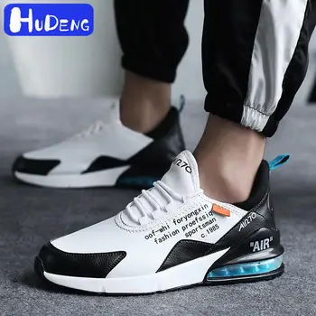 

HD 2019New Men Air Cushion Comfortable PU Leather Running Sports Shoes Outdoor Non-slip Walking Male Sneakers Students 46shoe 12