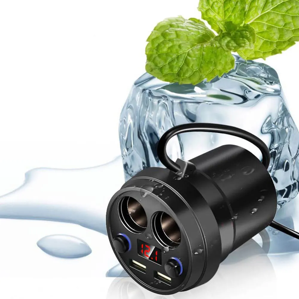3.1a автомобильное зарядное устройство с двумя usb-портами, зарядное устройство для телефона с 2 гнездами для прикуривателя, для зарядки Gps Dvr