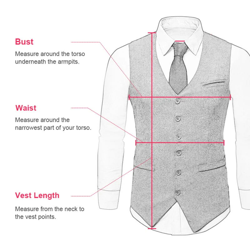 Royal Blue Men's Vest Slim Formal Suit Solid Color Casual Classic Double Breasted U-Neck Business Waistcoat Sleeveless Jacket 2
