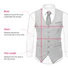 Royal Blue Men's Vest Slim Formal Suit Solid Color Casual Classic Double Breasted U-Neck Business Waistcoat Sleeveless Jacket 2