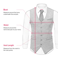 Royal Blue Men's Vest Slim Formal Suit Solid Color Casual Classic Double Breasted U-Neck Business Waistcoat Sleeveless Jacket 2
