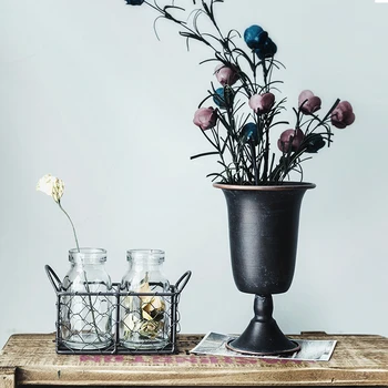 

European Vintage Wine Set Round Cup Retro Iron Cup Home Decoration Photography Props For Dessert Fruit Dried Fruit Snacks