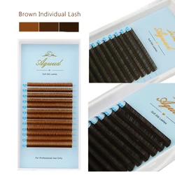 Brown Eyelash Extension Brown Light Brown Dark Brown Color Individual Eyelash Colour Eyelashes Russian Volume Silk Lashes
