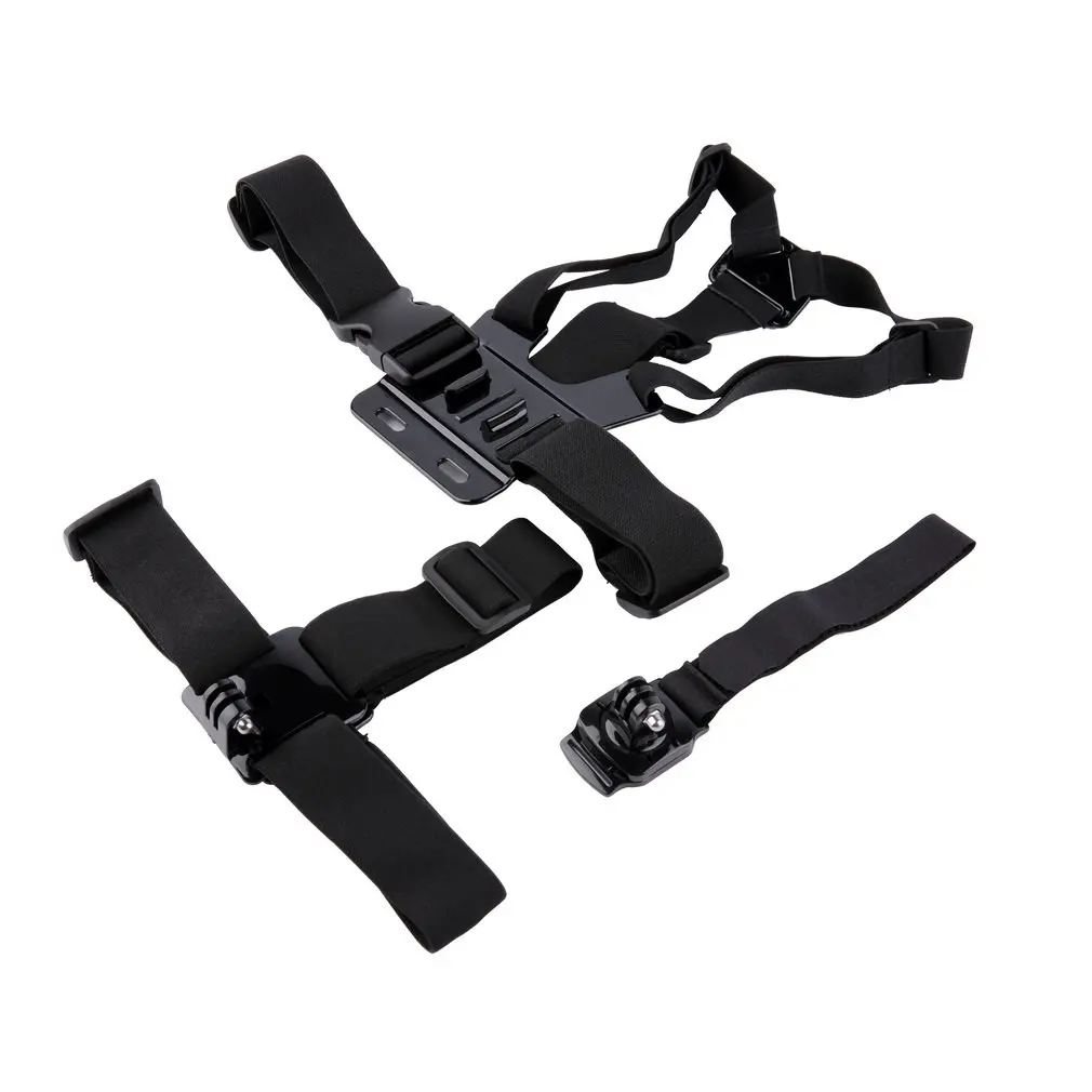 Professional  Double-Sided Adjustable Lightweight Head Chest Monopod Pole Mount Case Kit Bundle Accessories For GoPro Camera