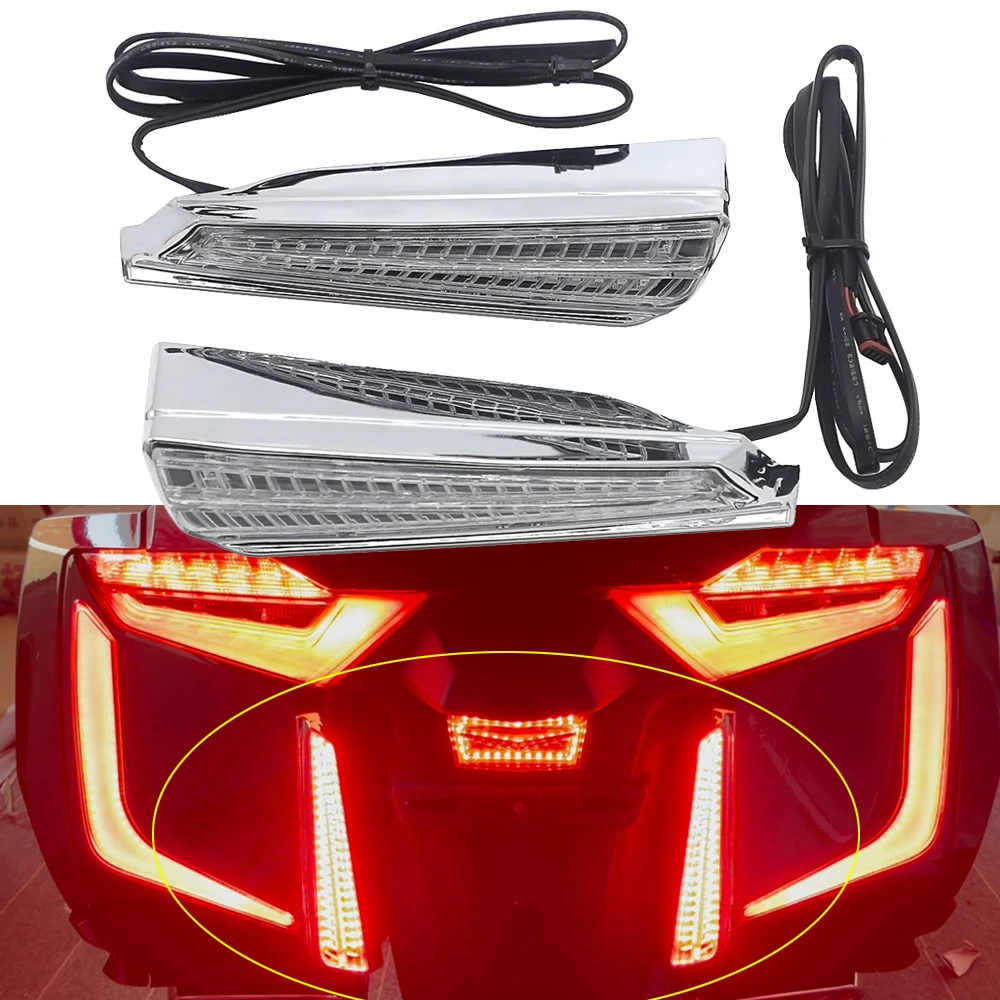 Gold Wing Motorcycle Turn Signal LED Filler Panel Lights Decorative Lamp For HONDA Goldwing GL 1800 GL1800 F6B -