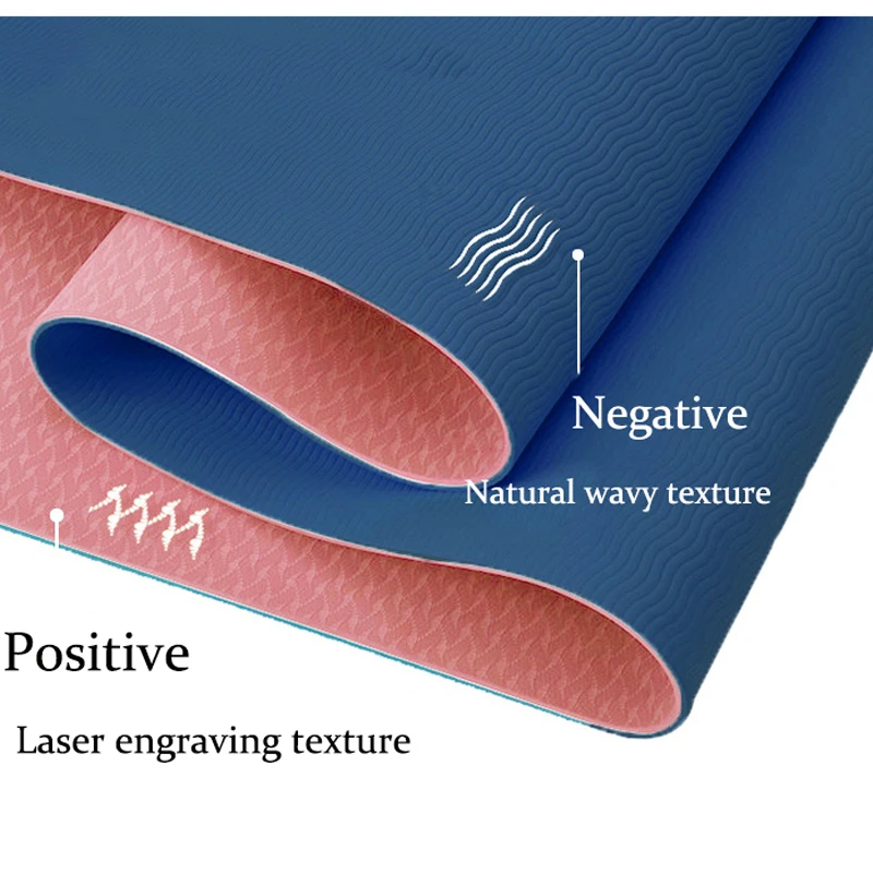 1830*610*6 мм ТПЭ Коврик для йоги с позиционной линией нескользящий коврик для начинающих экологический фитнес гимнастический коврик Домашний коврик