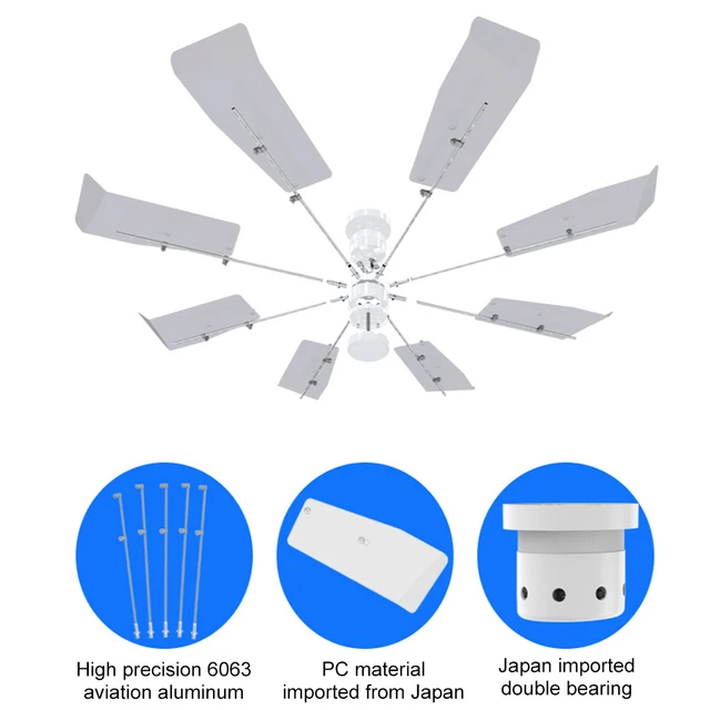 8 Penge Ventilátor Alakú Légkondicionáló Burkolat Terelőlemez Automatikus Forgó Szél-Eleresztő Irányítás Anti-Direct Fújó Ablak - Image 2