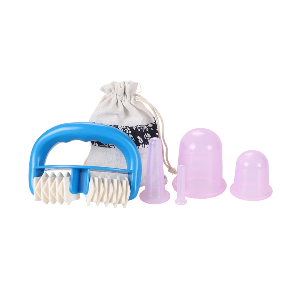 Copos da Massagem do Vácuo Manual de Rolo de Alívio da Dor Silicone Anti Celulite Copo Ventosas Cupping Terapia Kit Corporal 6 Pçs - Set 5 High Quality Beleza e saúde