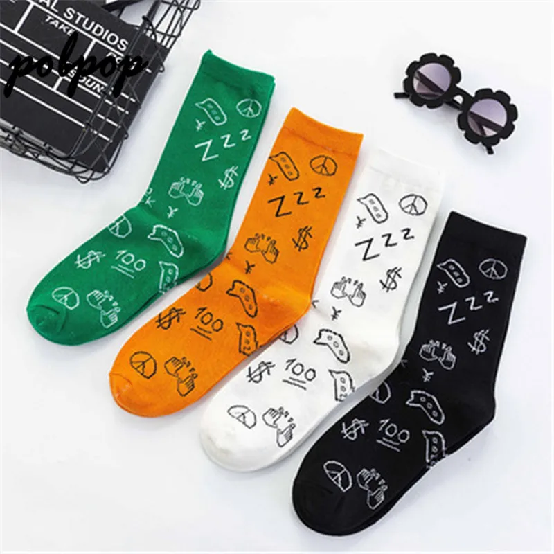 Креативные носки, мужские носки, носки для девочек, уличный стиль, особая мода, хлопковый материал, подходит для уличных скейтеров