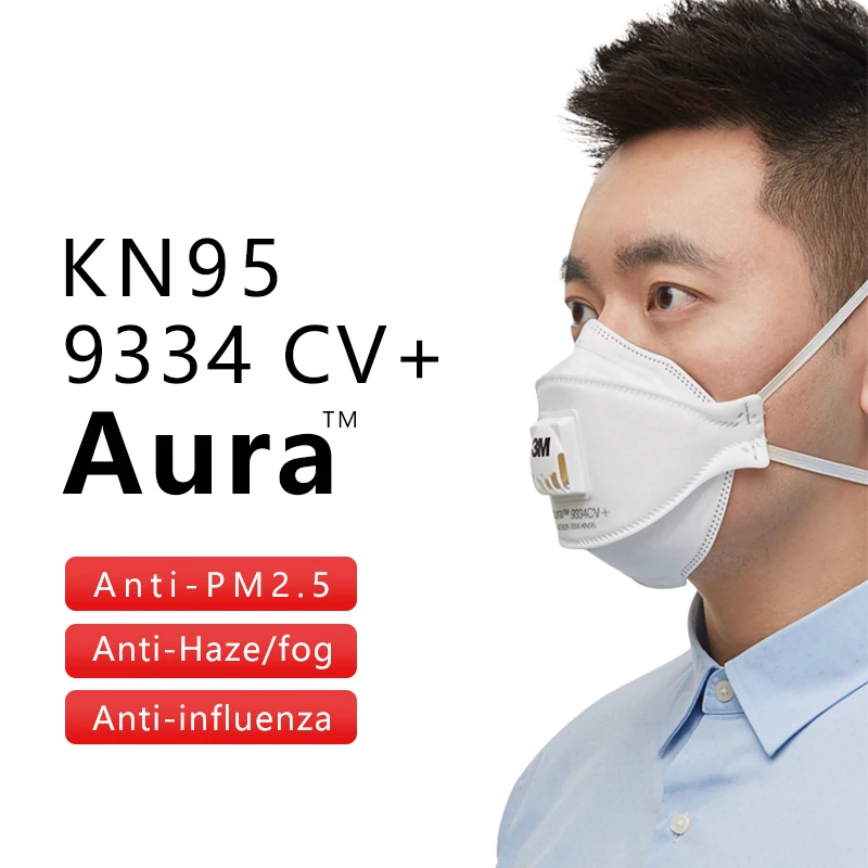 

3pcs 3M 9334CV+ Face Mask FFP3 Face Mask KN95 Filter Breathing Mascherine PM2.5 Aura Mask Face Reusable tapabocas masque