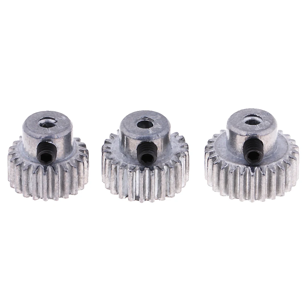 Silver Metal Motor Pinion Gear 22T 24T 26T for Feiyue RC 4WD Buggy Mini Cars