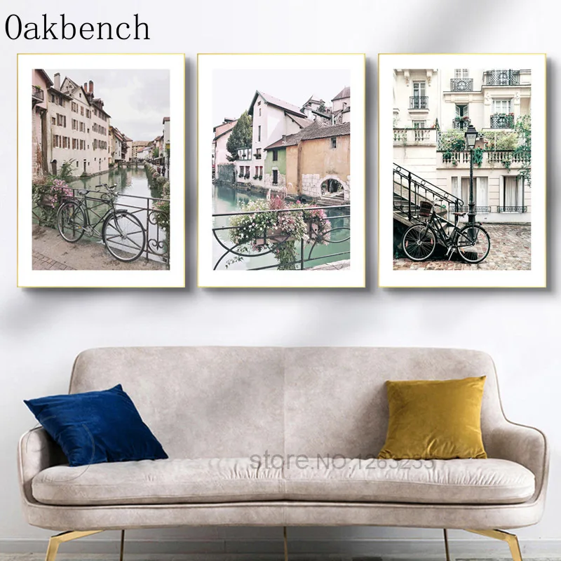 Постер на стену реки в британской архитектуре настенная Картина холсте с