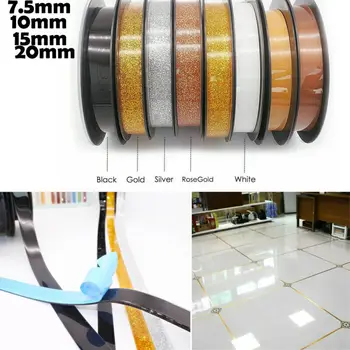 

6M Self-adhesive Ceramic Wall Floor Crevice Line Sticker Tile Gap Tape Mildewproof Decorative Corner Side Edges Strip Stickers