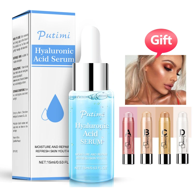 

PUTIMI Hyaluronic Acid Serum Anti Wrinkle Anti Aging Whitening Face Cream Moisturizer Skin Care Face Serum Lifting Shrink Pores