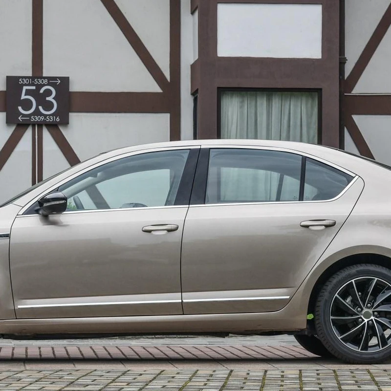 Автомобильный Стайлинг, наклейка на колонну для Skoda Octavia MK3 5E Sedan-, накладка на окно, Внешнее украшение кузова, авто аксессуар