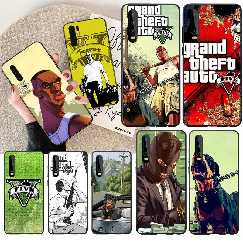 PENGHUWAN Горячая Grand Theft Auto GTA 5 мягкий чехол для задней панели мобильного телефона Huawei