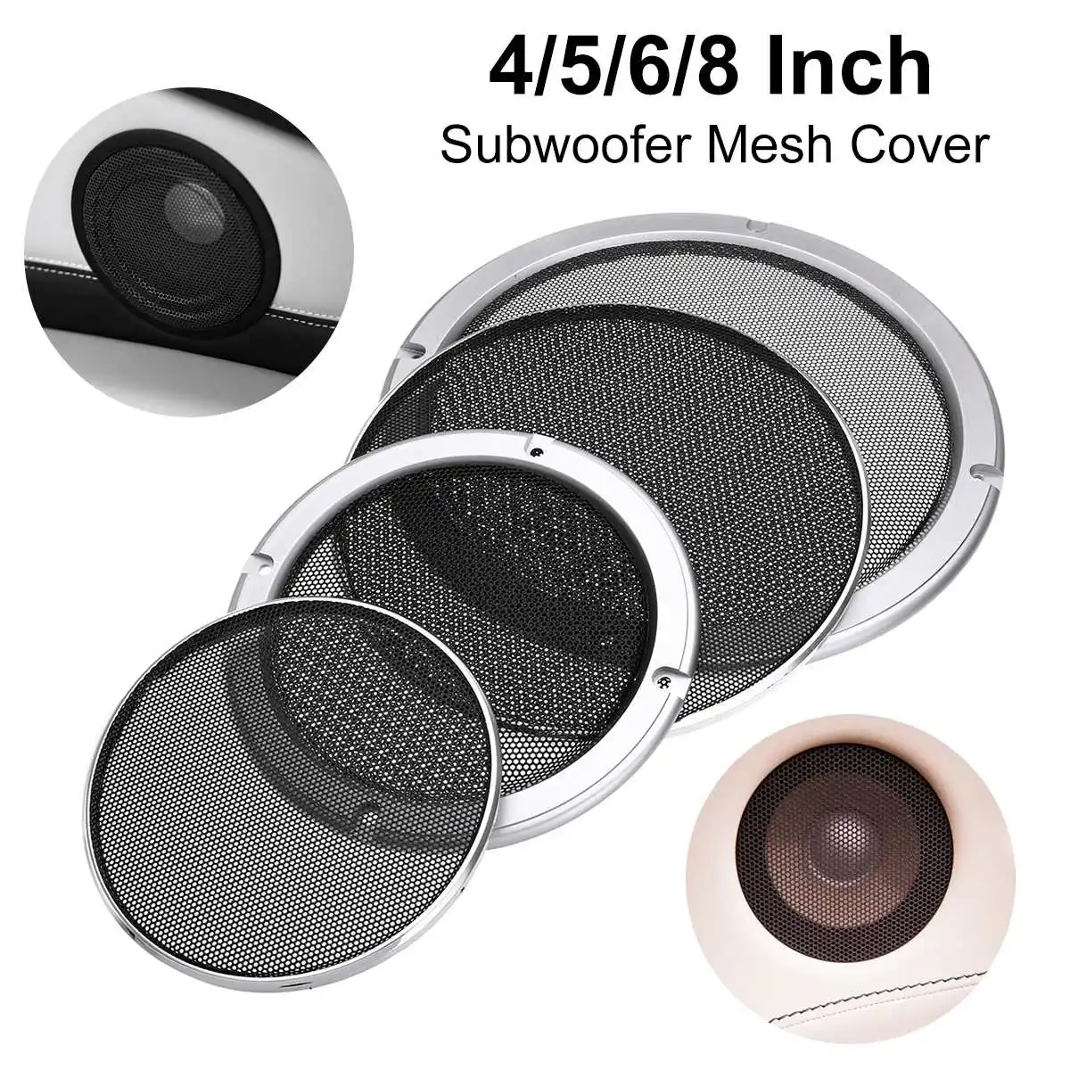 1/2pcs DIY Car Speaker Grill Mesh Round Subwoofer Enclosure Net Speaker