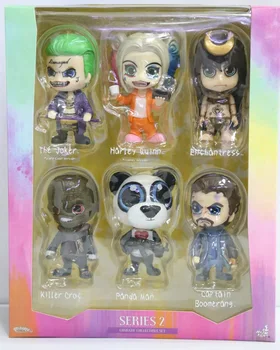 

Suicide Squad Harley Quinn Figure Set The Joker Deadshot Katana Eyeball Man Doll Mini Model Children Toy Collection Brinquedos