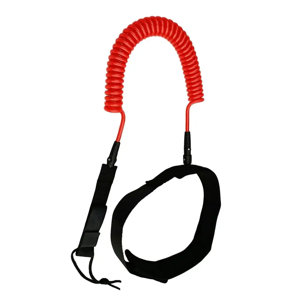 10ft Coiled Surfboard Leash Leg Rope Surfing Ankle Strap Surfing Board Leg Leashes Surf Cord String for Stand Up Paddle Boarding
