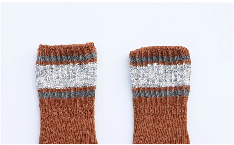 3 пар/компл. Носки Детские теплые высокие носки для маленьких мальчиков зимние носки из хлопка для детей ясельного возраста, полосатые носки для 1/3/5/8 лет