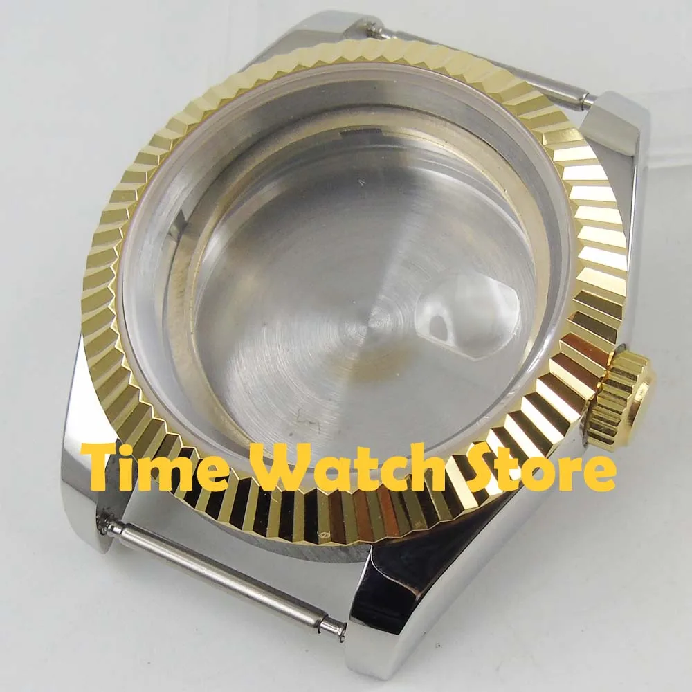39 мм PARNIS водонепроницаемое сапфировое стекло даты Лупа золотой - Цена: 2 756,66 руб.
