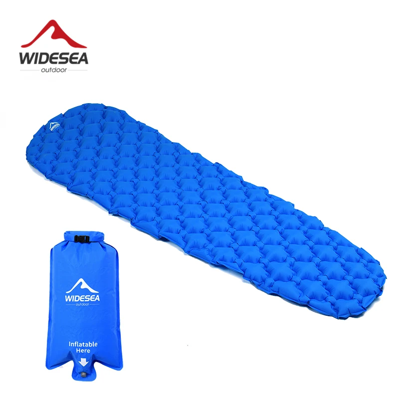 Inflatable mattress Widesea Camping Inflatable Mattress In Tent Folding Camp Bed Sleeping Pad Picnic Blanket Travel Air Mat Camping Equipment