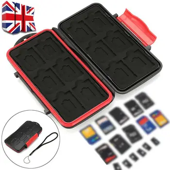 

Professional SD Card Memory Card Waterproof Anti-Shock Protection Box Multi-grid 12SD+12TF Storage Wallet Holder Carrying Case