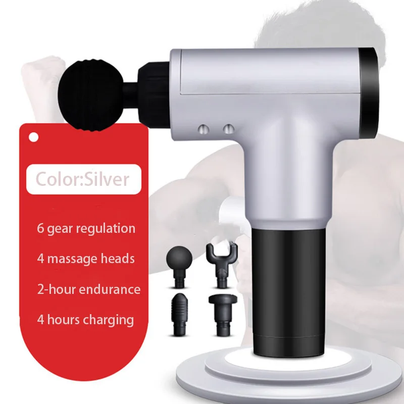 Massage Gun Muscle Massage Gun Sport Therapy Massager Body Relaxation Pain Relief Slimming Shaping Massager 4 Heads With Bag