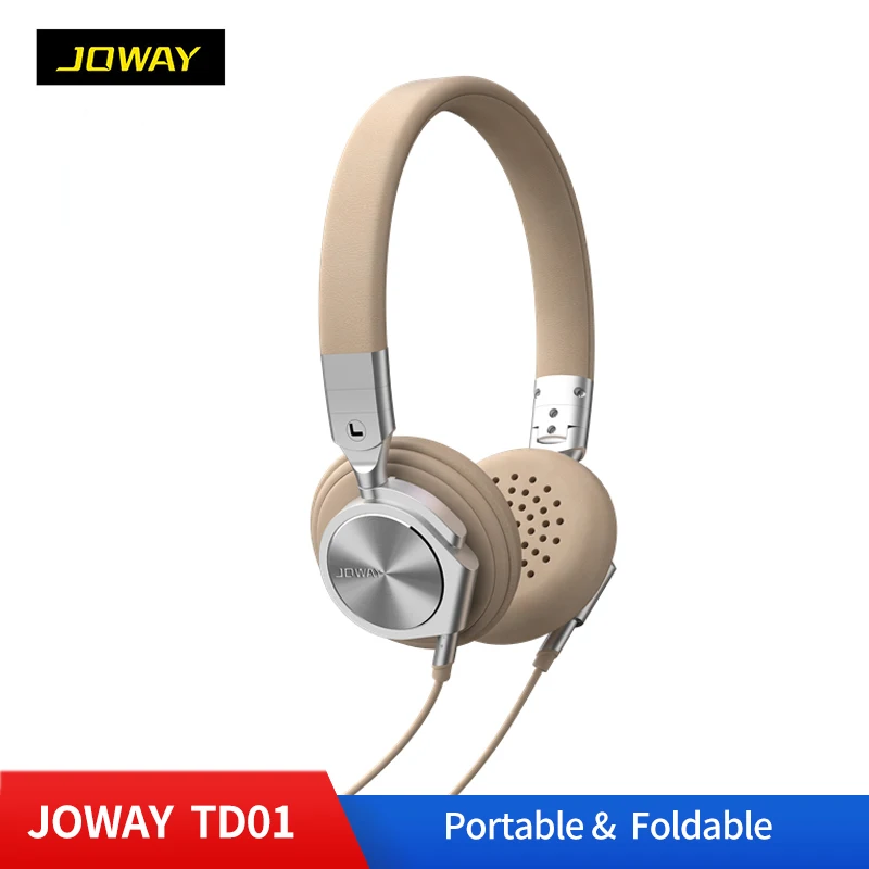 

JOWAY TD01 Wired Headphones Stereo Music Headset Audio 3.5mm Foldable Earphone with Microphone for Mobile Phone Laptop Computer