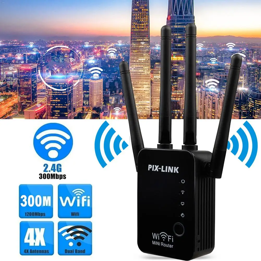 Wavlink AC1200 WIFI Repeater Router Access Point Wireless Wi Fi Range Extender Wifi Signal Amplifier With 2