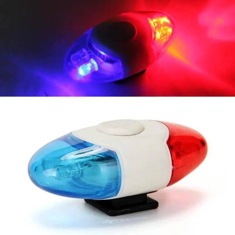 Bike Light Bicycle 4 Flashing LED 4 Sounds Police Siren Trumpet Horn Bell Bike Rear Light car Light Waterproof
