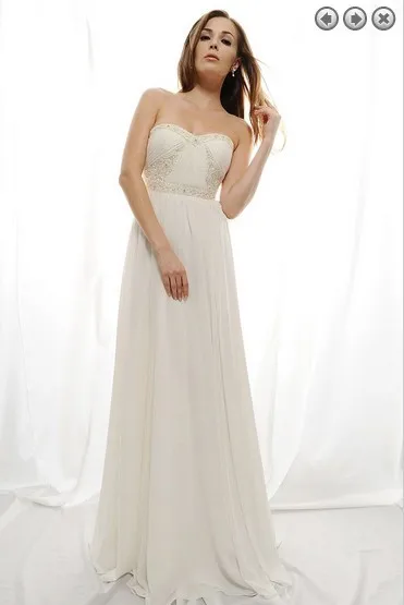 

free shipping maxi 2018 vestidos formal new fashion white long plus size bridal gown chiffon Graduation bridesmaid dresses