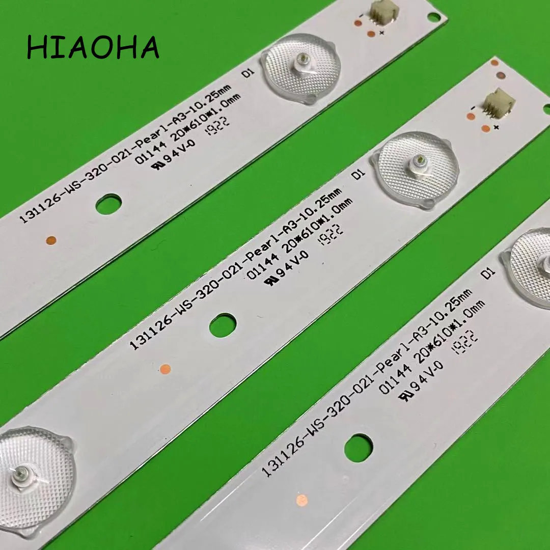 3 шт./компл. Новый светодиодный Подсветка полосы 131126-WS-320-021-Pear1-A3-10.25mm для TC-32A400U