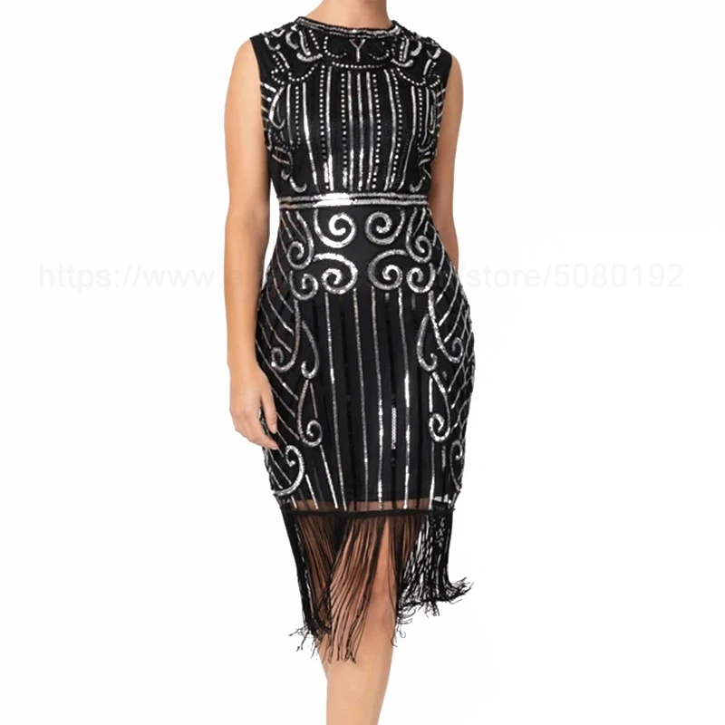 Fashion NEW 20s Flapper Dresses Great Gatsby Sequin Bead Fringe Dress