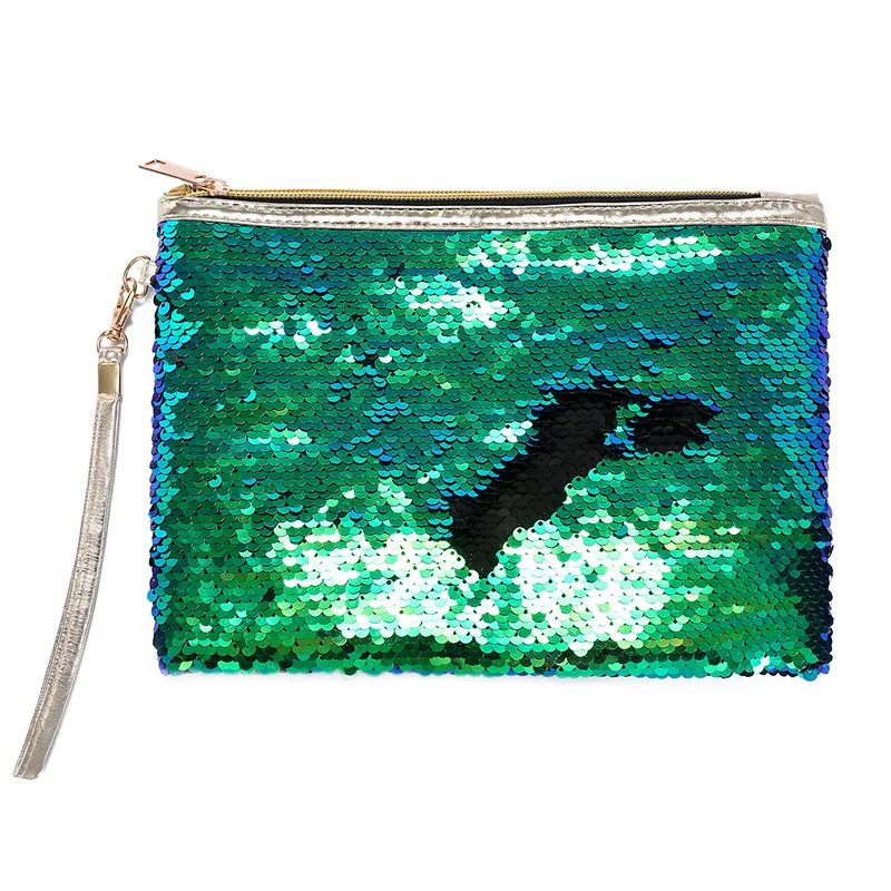 100 PCS PER PACK Top Quality Promotion Products Of Ins Fashion Style Sequins Wallet For Gifts Women Clutch With Handle